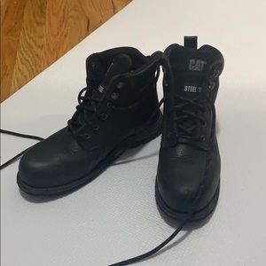 Leather CAT steel toe boots